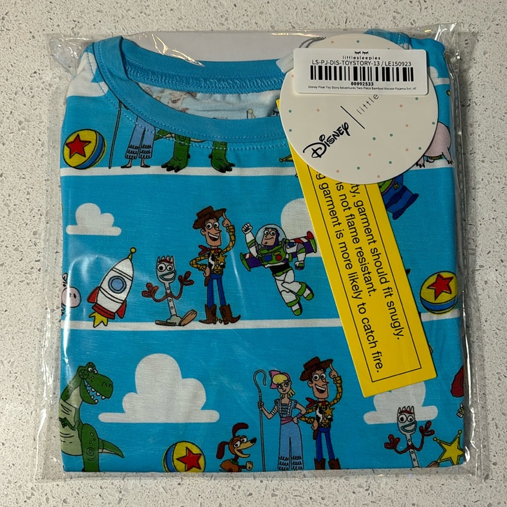 Little Sleepies Toy Story Two Piece Pajama Set - 4T long sleeve